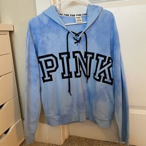 PINK Lace-Up Hoodie